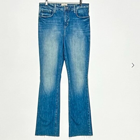 L'Agence Ruth Raw Hem High Rise Straight Leg Jeans Size 30 - Picture 1 of 12